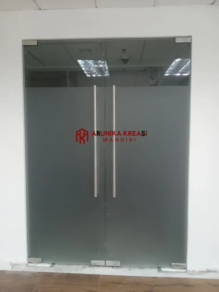 Pintu floorhinge kaca 12mm